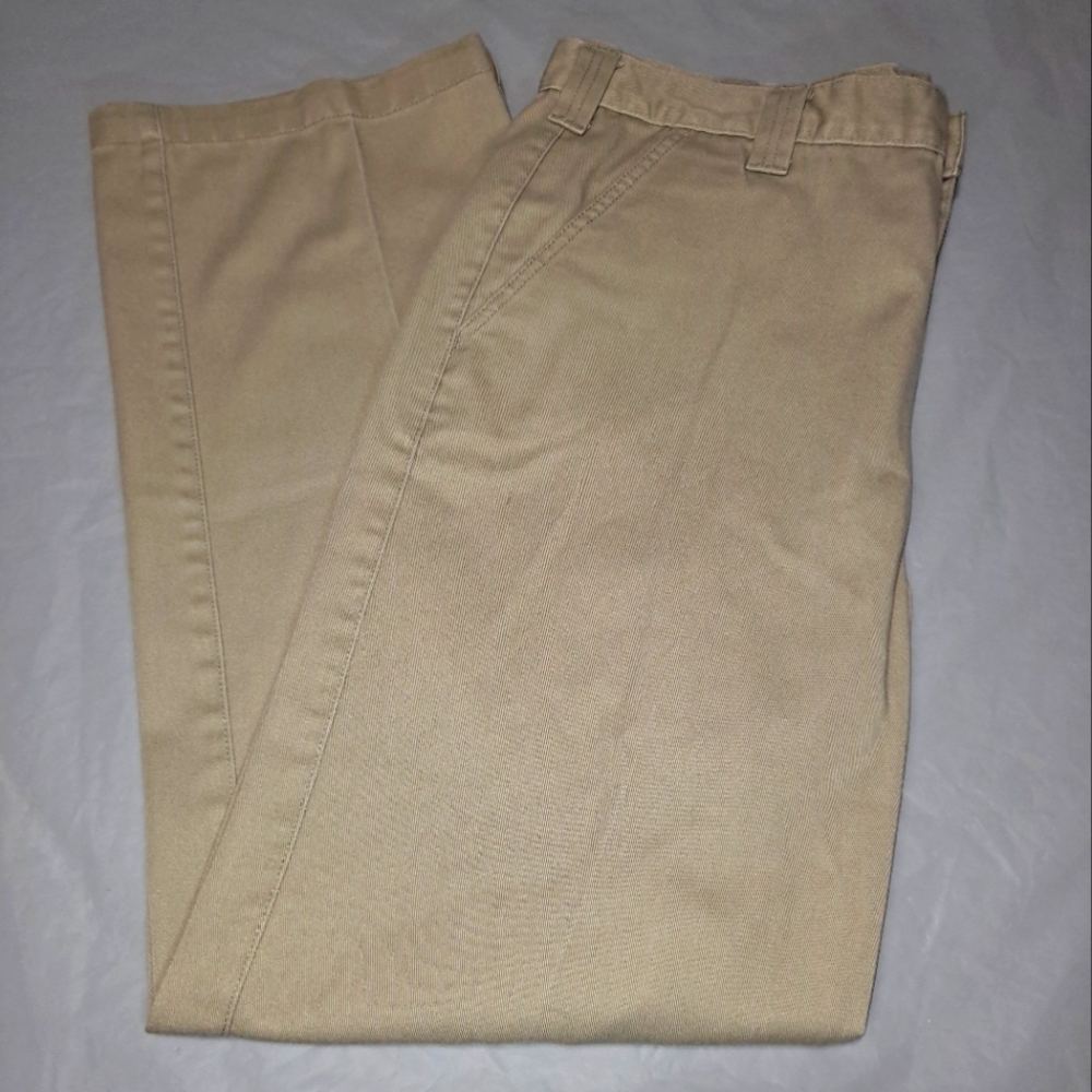 Carhartt Classic Khaki Pants Men's Actual Size 36x31 Tan 4-Pocket Zip-up Casual
